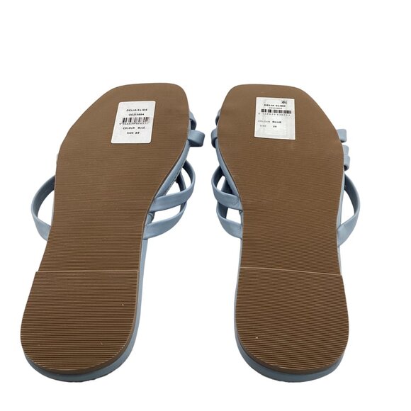 City‎ Chic Womens Delia Slide Blue Size 8-8.5 39 NWB Espadrille Sandals Strappy - Picture 7 of 7